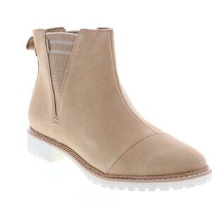 Toms Cleo Womens Beige Suede Slip On Chelsea Boots , size 7.5